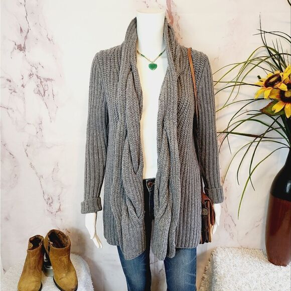 Lafayette 148 cashmere blend twist shawl collar cardigan - Picture 1 of 7